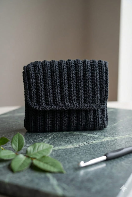 Handmade crochet mini pouch