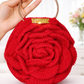 Handmade crochet 3d rose bag