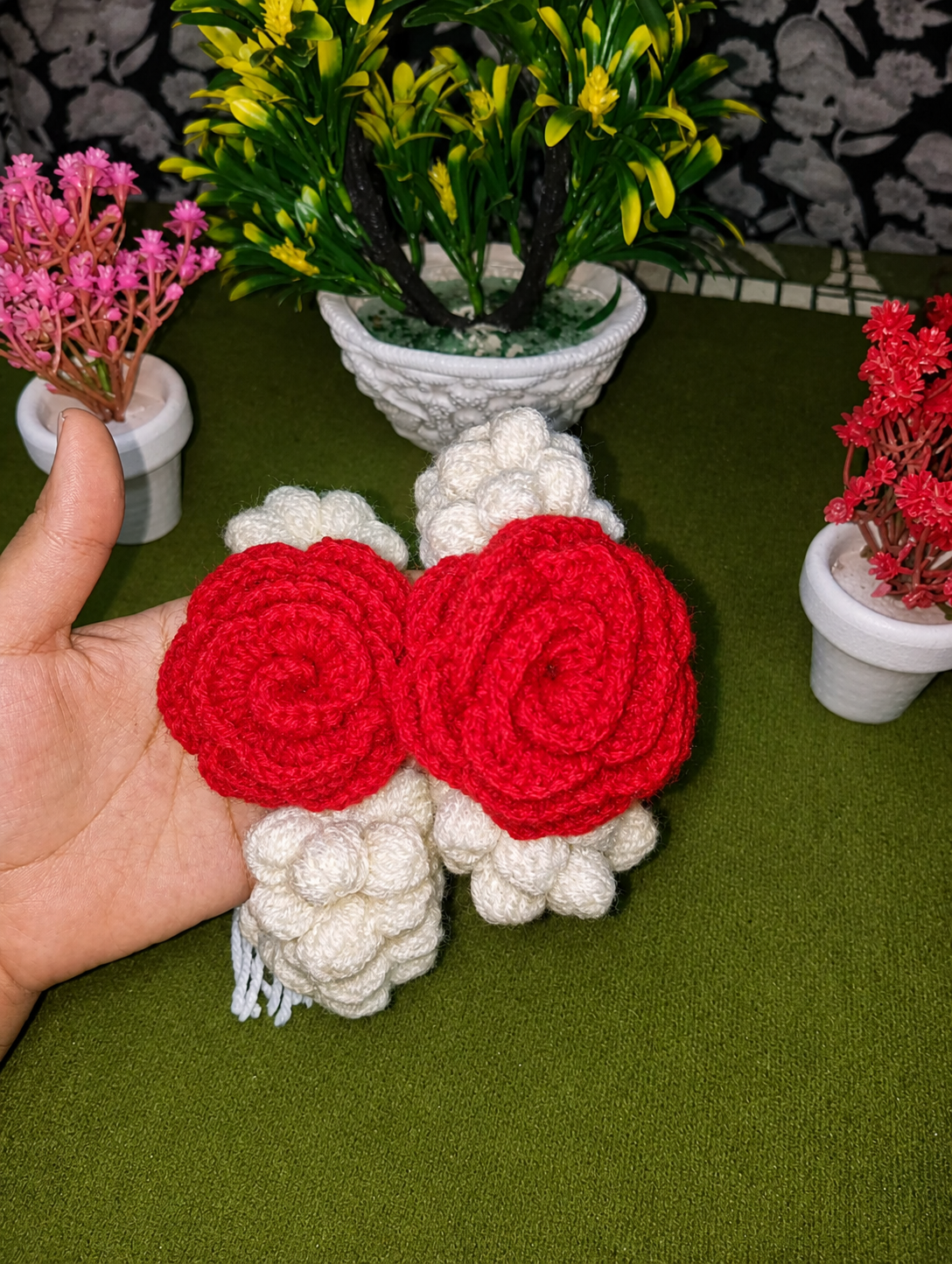 Handmade crochet gajra