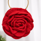 Handmade crochet 3d rose bag